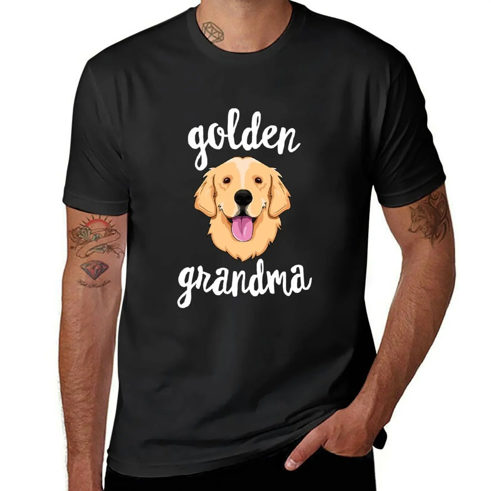 

Golden Retriever Grandma Mother Fur Mom Dog Puppy Adopt T-Shirt hippie clothes vintage oversized new edition men clothes