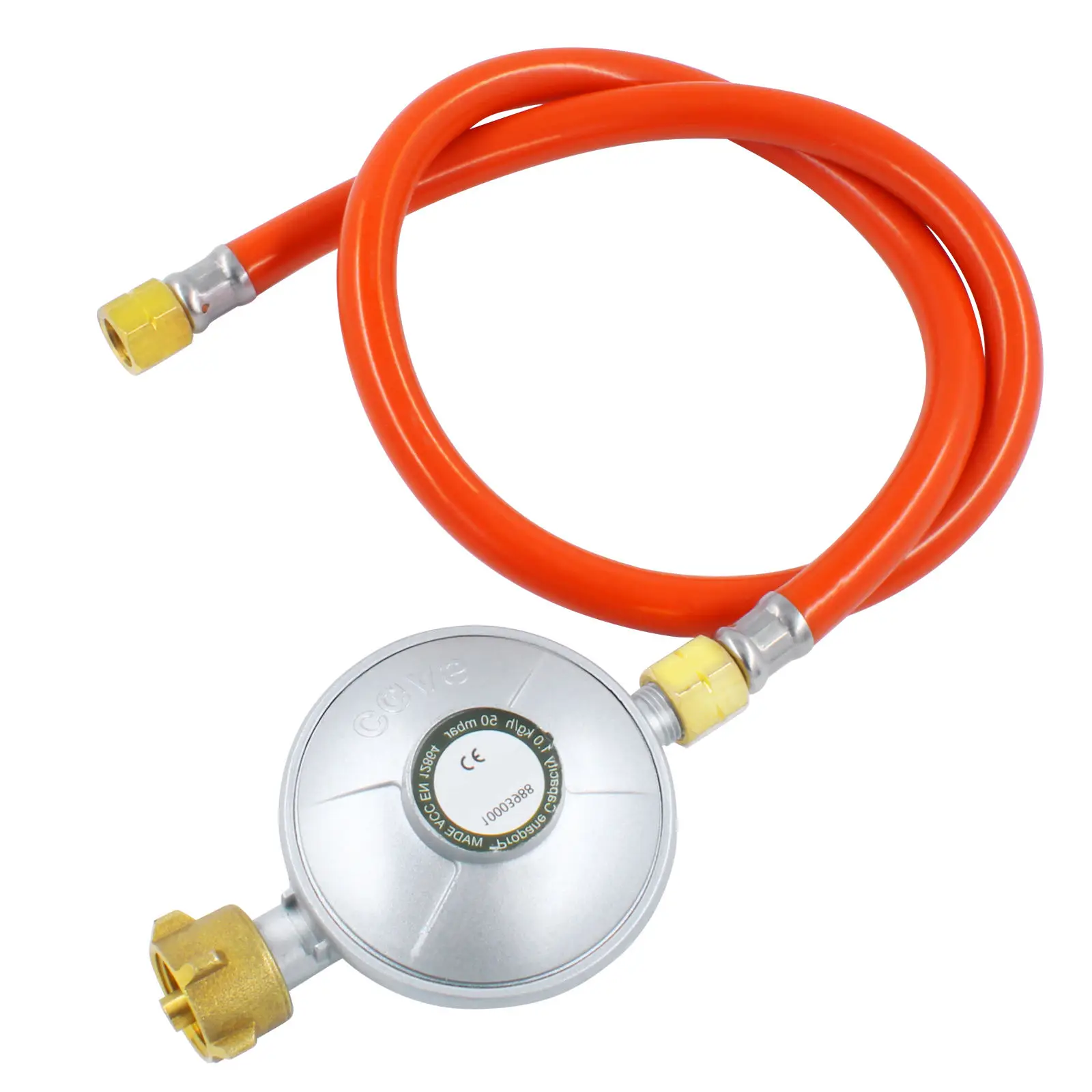 Régulateur avec tuyau de 150 cm, pour 3 kg, 5 kg, 11 kg, adaptateur de réchaud de camping et de barbecue extérieur, kit de tuyau en PVC pour cuisinière à gaz, installation sans outil