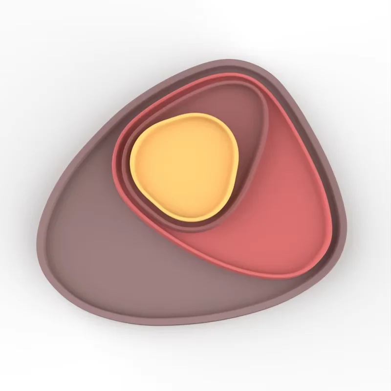 Cement Tray Silicone Mold Geometric Design Pallet assembly Mold Gypsum Concrete Office storage tray silicone mould