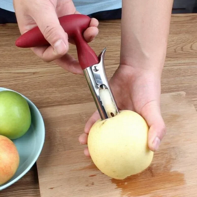 Stainless Steel Apple Corer Fruit Seed Core Remover Pear Apple Corer Seeder Slicer Knife Kitchen Gadgets Vegetable Tools