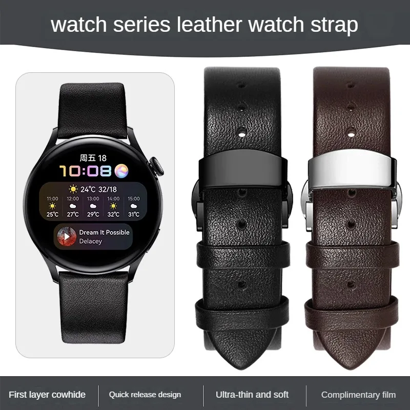 

Leather Watch Strap With Substitute Watch GT 4/3/2 Pro/ Glory 3i GS3 Series Glat Interface Leather Watchband With 20/22mm.