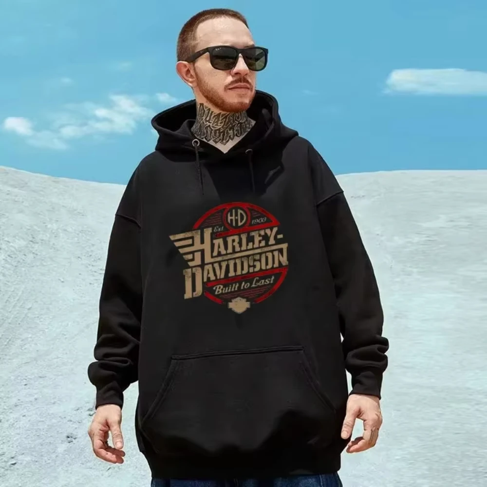 Men's Motorcycle Harleys Sport Davidson Hoodies Clothes Vintage Crewneck Oversize Hoodies Men Woman Clothes