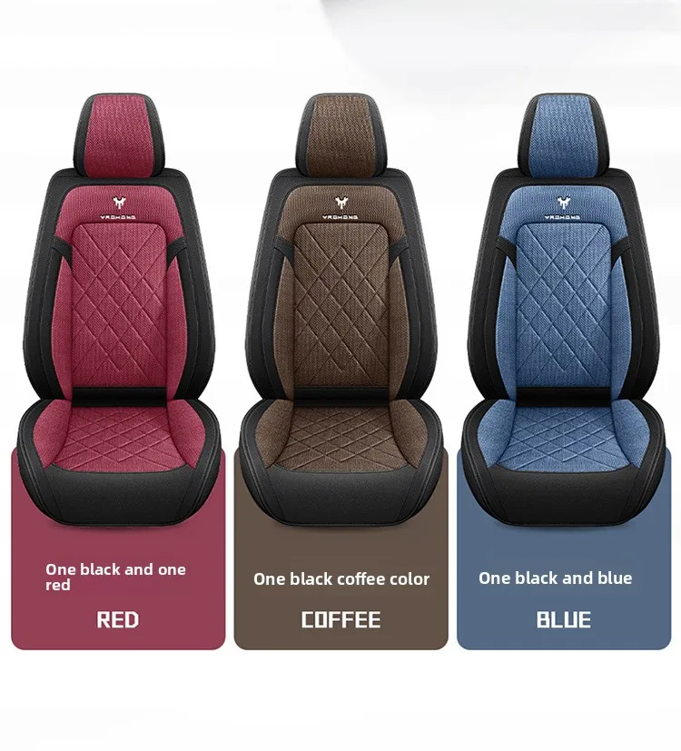 Universal Linen Auto Split Seat Full Seat Cover Breathable Comfortable Flax SUV Seat Cushion Full Seats Cover Protection JJ237