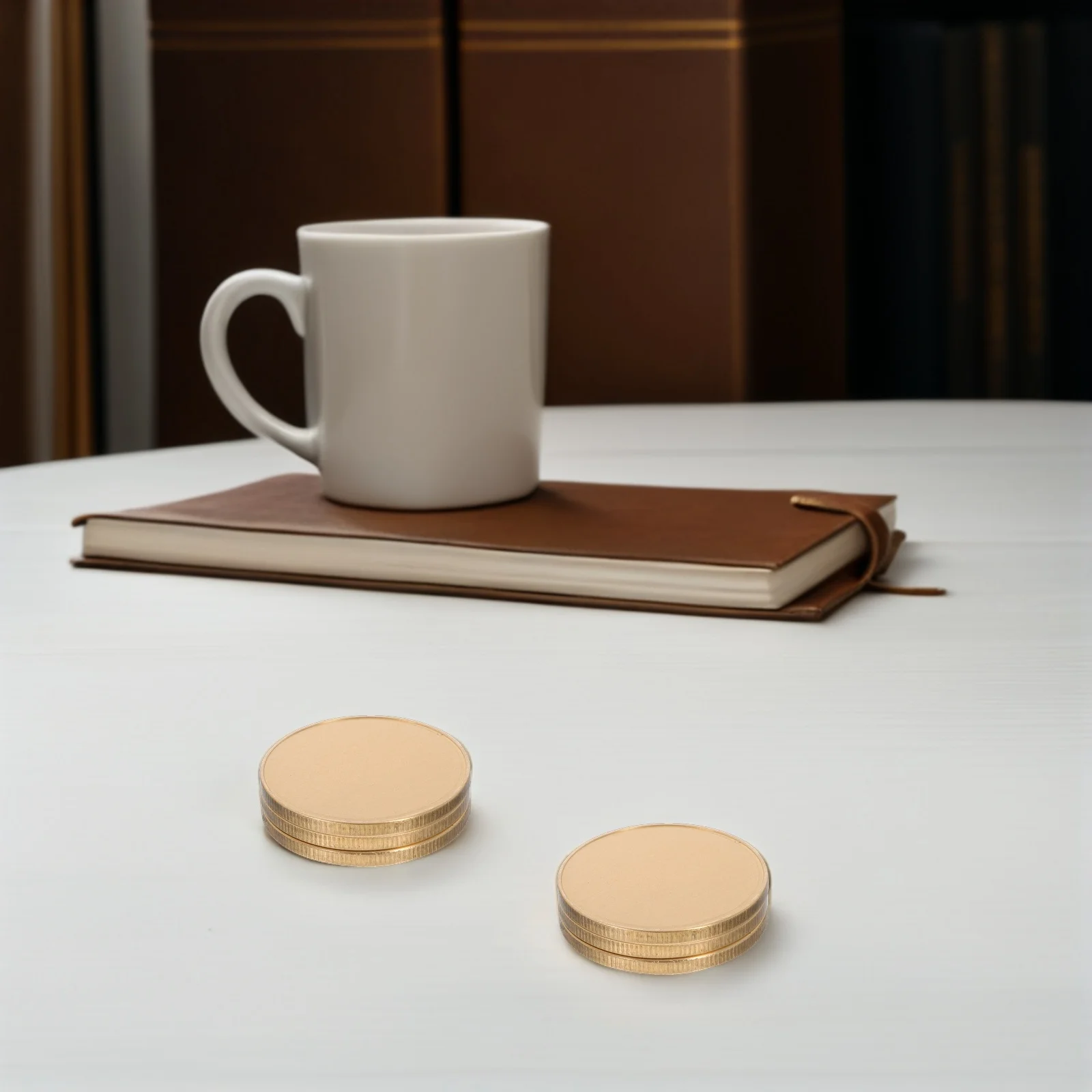 3 Buah Koin Logam Kosong untuk Ukiran Laser Kerajinan DIY Koleksi Kenang-kenangan Ulang Tahun Mudah Dicetak Unik