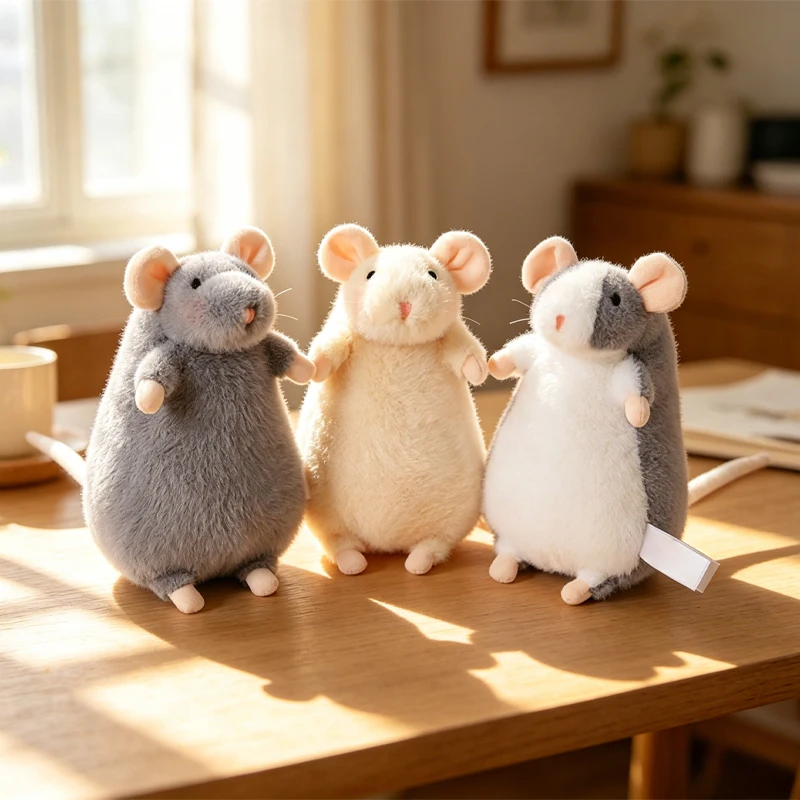 Cute Fancy Rat Plushie Exquisite Simulated Animals Fancy Rat Toys Super Soft Skin-friendly Companionship Item Gifts For Children