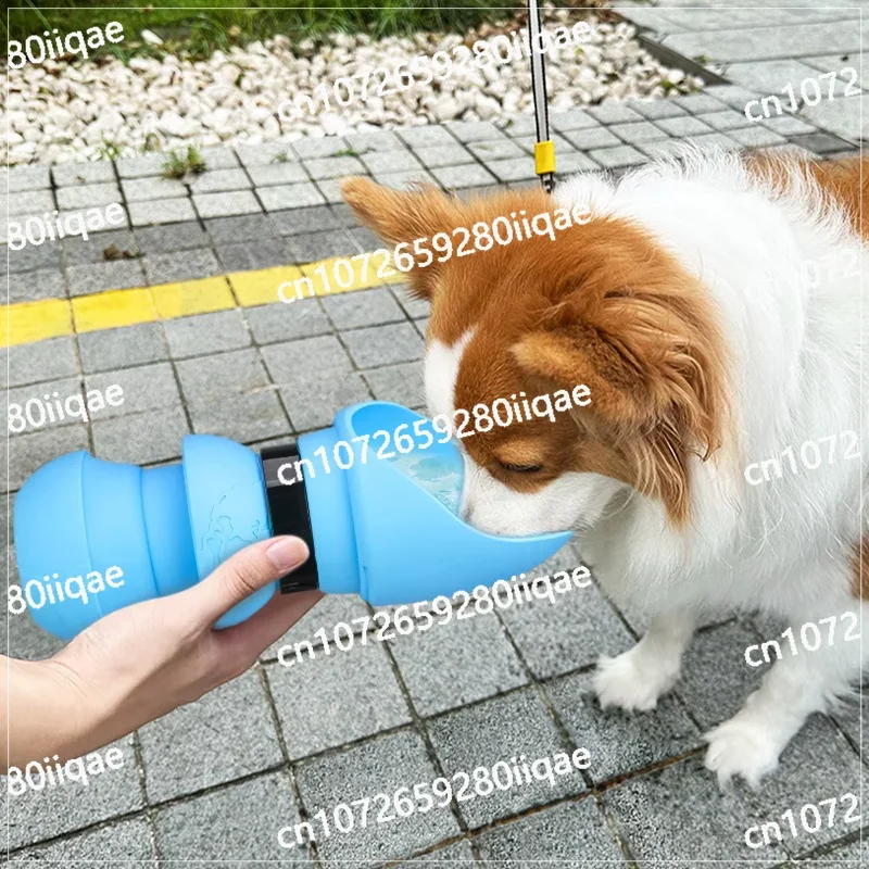 2024 new foldable 550ml pet water bottle portable dog walking folding water cup