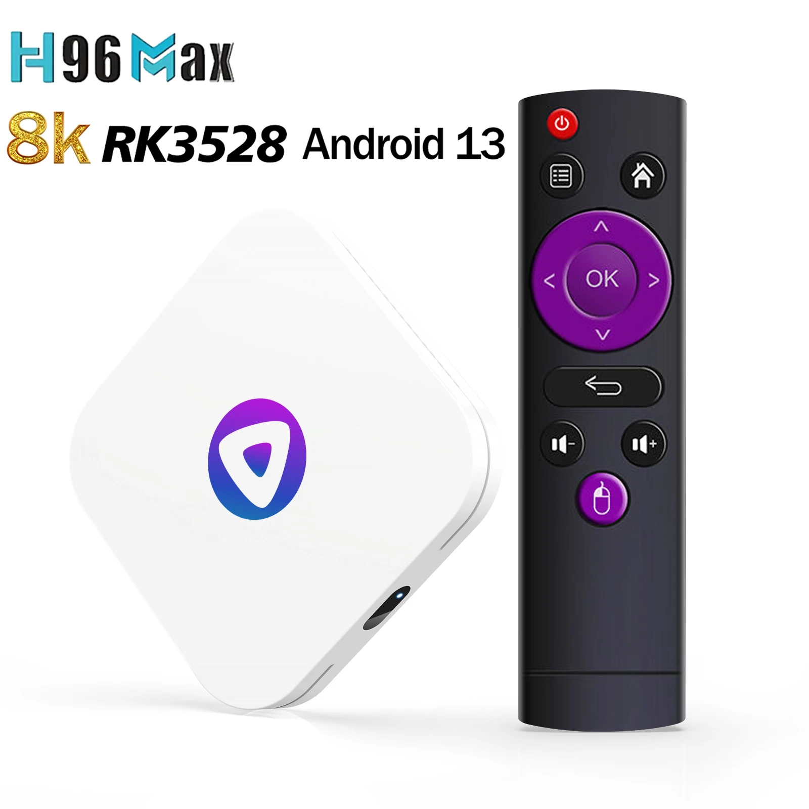 H96Max M1 RK3528 4G 32G 64G Android 13 Smart TV Box HDR10 + 8K Ultra HD Set Top Box 2.4 & 5G Dual Wifi Streaming Media Player H.265