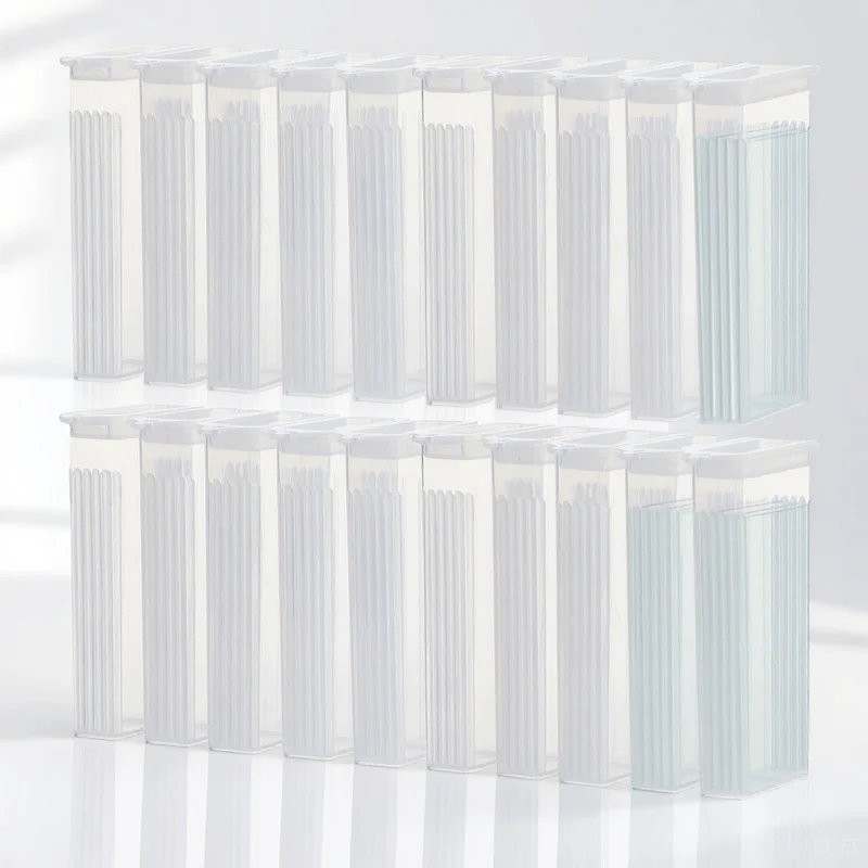 

50pcs Glass Slide Boxes Plastic Cuboid Microscope Slide Storage Tool Separate Slotted Channels Reusable Container For