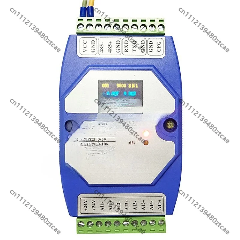 20Pcs 4CH Analog Input Acquisition Module 4-20mA 0-10V to RS485 MODBUS-RTU LCD Display