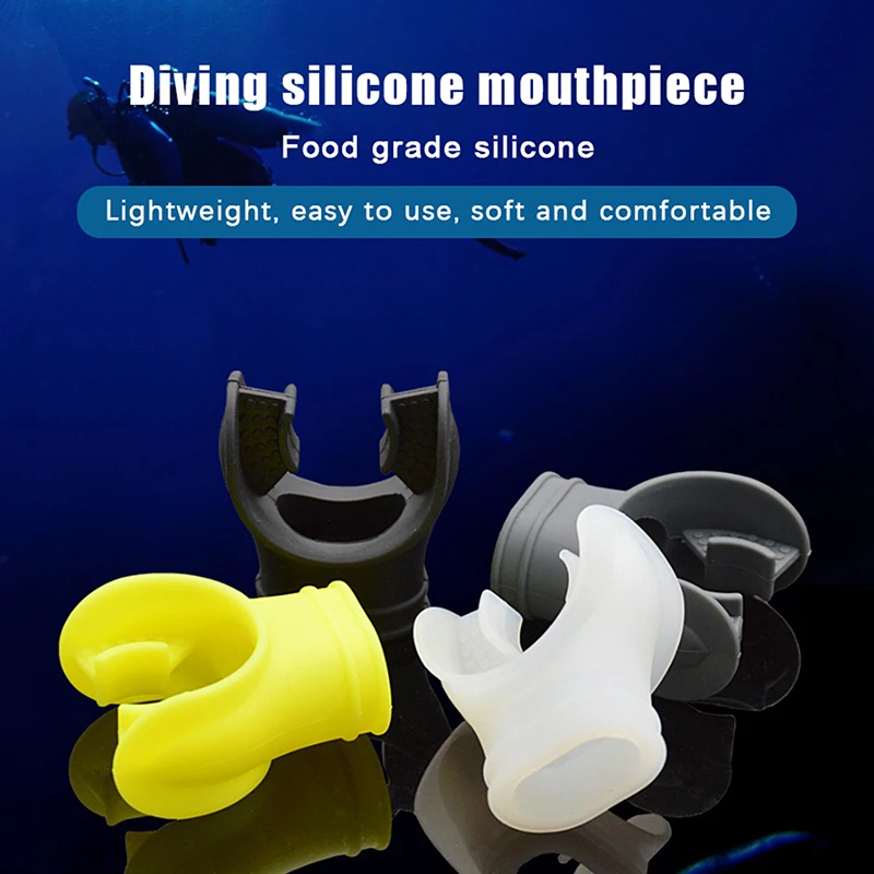 

{MX} 1 Set Silicone Diving Mouthpieces Deep Snorkeling Regulator Mouthpiece Universal Interface Underwater Breathing Accessories