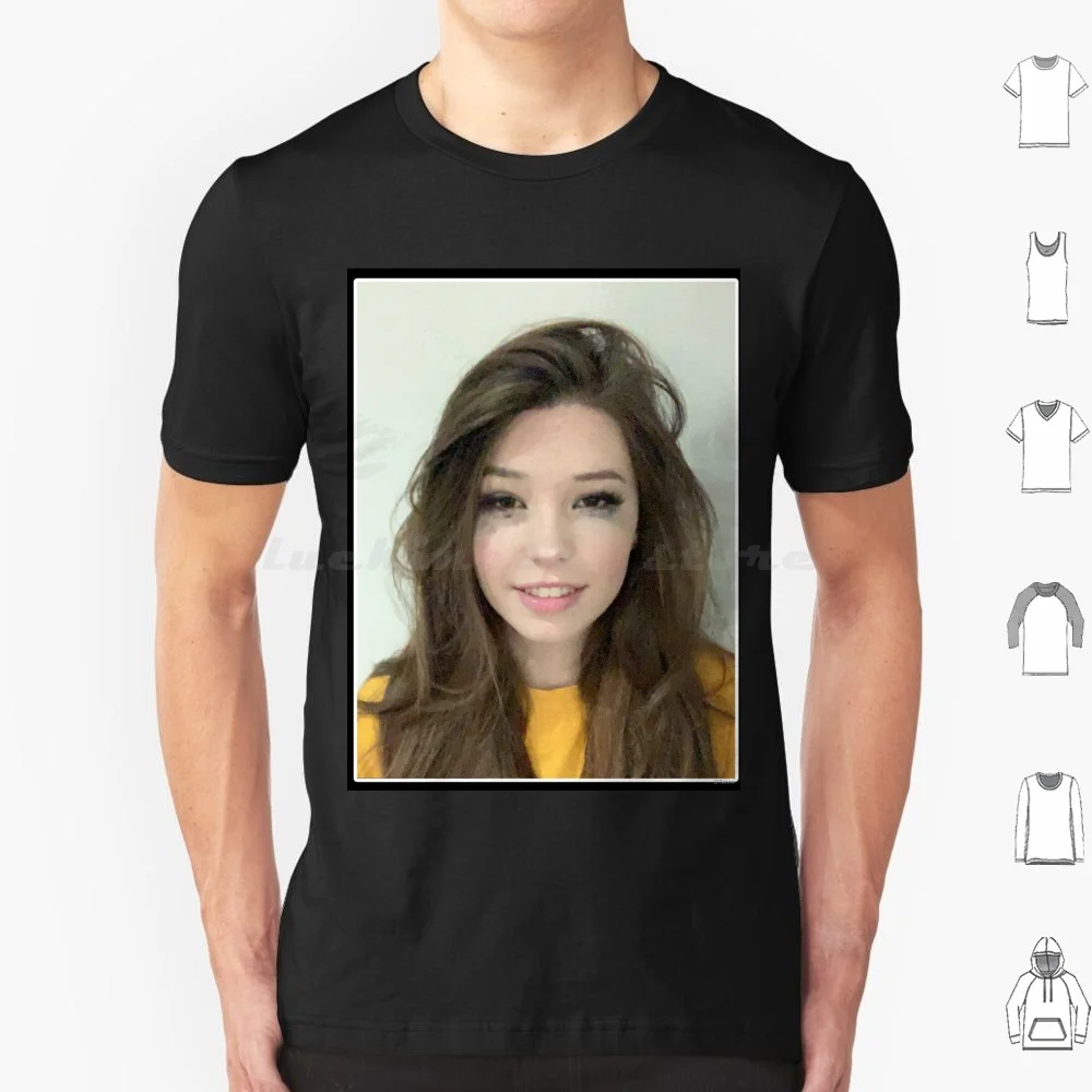 Belle Delphine Mughshot T Shirt Big Size 100% Cotton Belle Delphine Streamer Youtuber Cat Squid Bunny Hamster Water H3H3