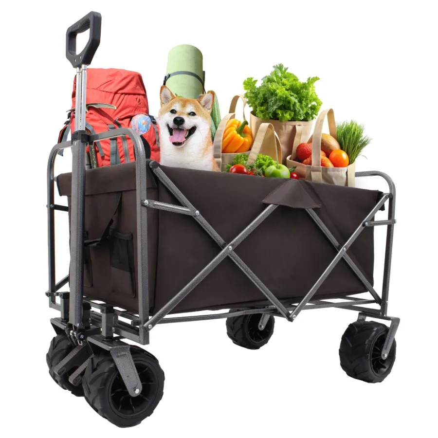 

Outdoor Garden Park Utility kids wagon portable beach trolley cart camping foldable with big wheels folding wagon