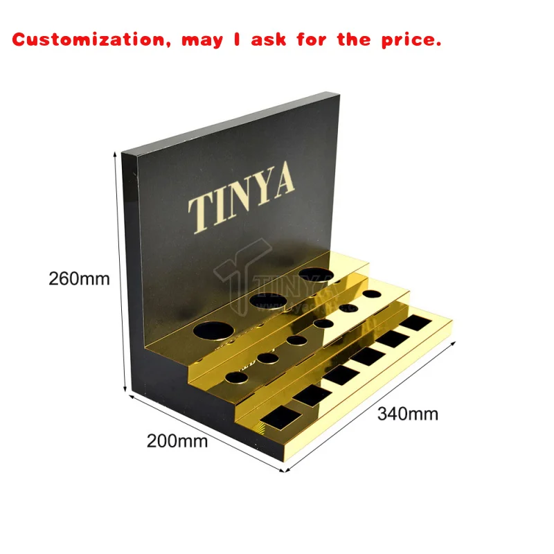 custom.TINYA Factory Skin Care Display Stand Acrylic High End 3 Steps Cosmetics Perfume Display Stand