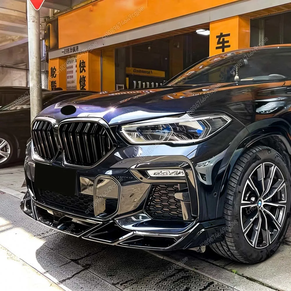 

Car Front Kidney Grills Single/Double Slat Grille Gloss Black M Style Body Kits For BMW X6 G06 M50i M50d X6M F96 2019-2023 Trims