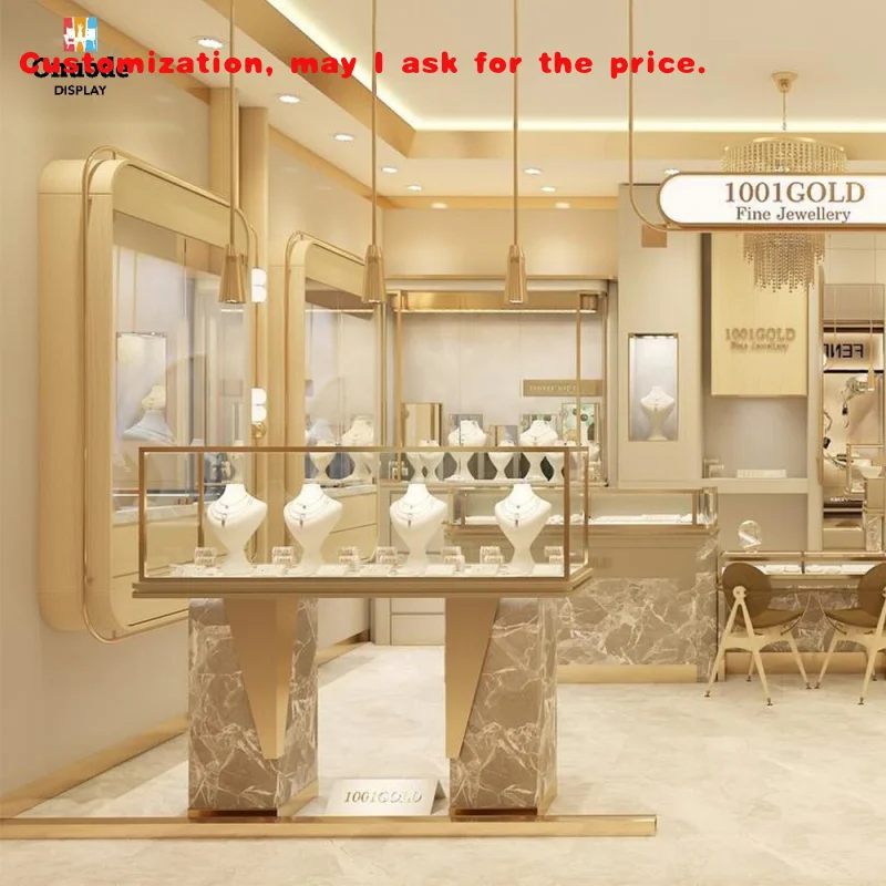 custom.Luxury LED Glass Jewelry Display Showcase | Custom Jewelry Shop Display Cabinet | Complete Store & Kiosk Solutions