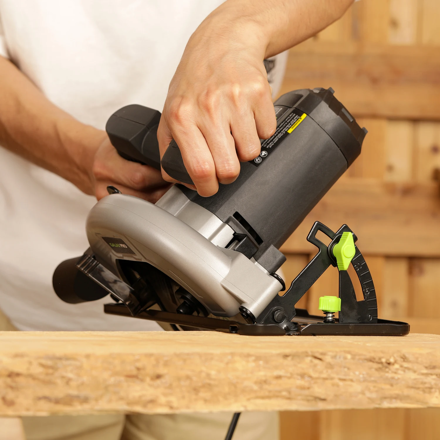 GALAX PRO 1400W Kreissägen, max. 6000 U/min, Motor aus reinem Kupfer, elektrische Sägen, einstellbare Schnittdiebe und Schnittwinkel: 62 mm (90°) ° )-48mm – Detail 6