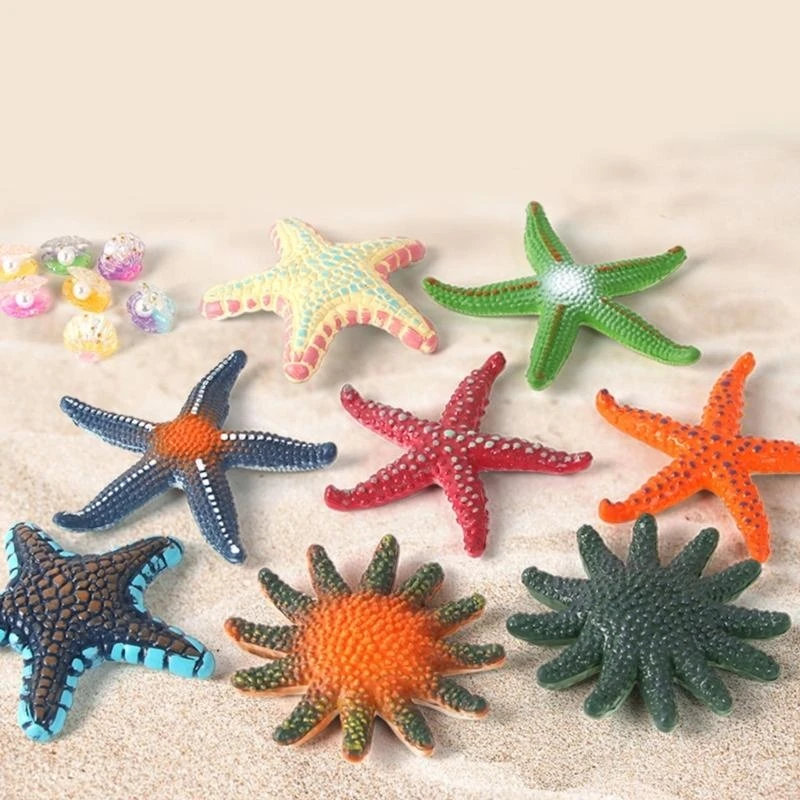 

Реалистичные аксессуары для бассейна в виде морской звезды. Набор из 8 игрушек-фигурок морских животных, 15UB.