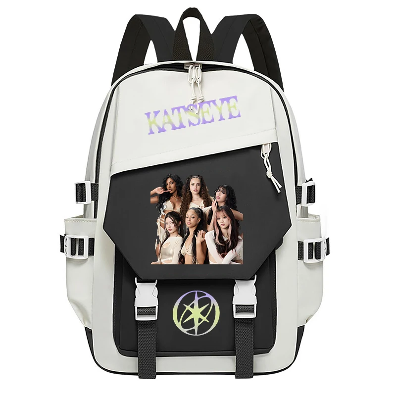 

Kpop Katseye Backpack Students Multifunctional Large Capacity School Bags Teenager Girl Outdoor Backpack Women Travel Bagpack