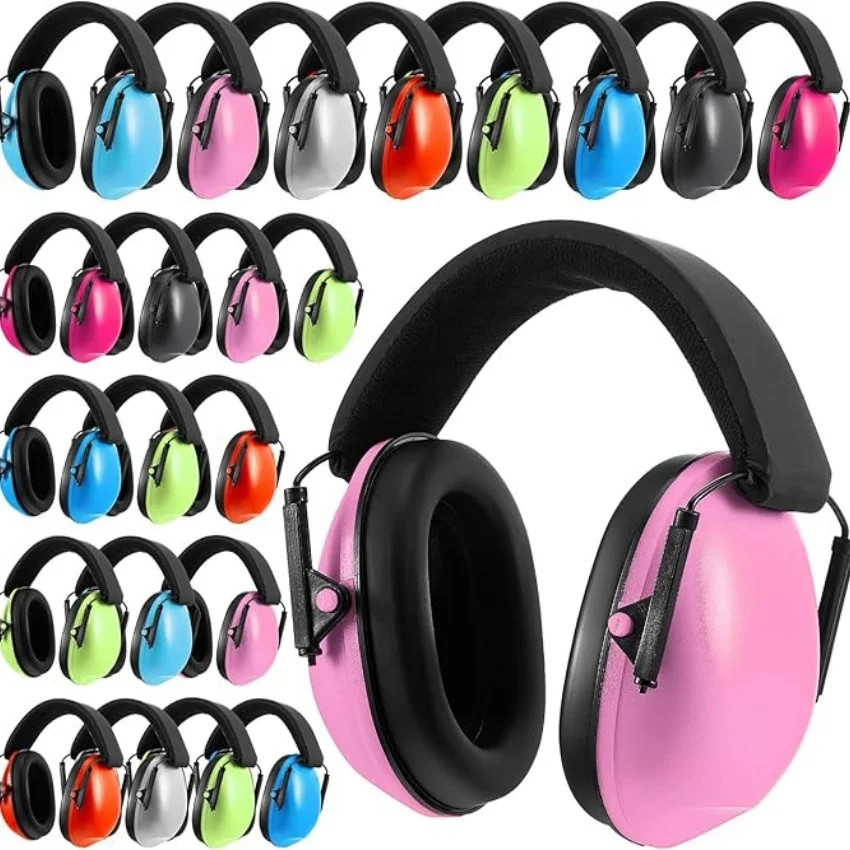 4 Pcs Kids Ear Protection Noise Cancelling Headphones Noise Reduction Ear Muffs 27dB Hearing Protection (4 Colors)