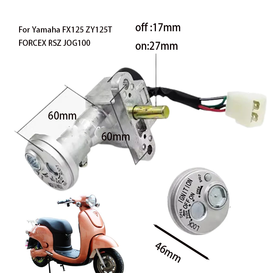 

B026 Ignition Switch Lock Key For Yamaha FX125 ZY125T FORCEX RSZ JOG100 Door Lock Power Switchs