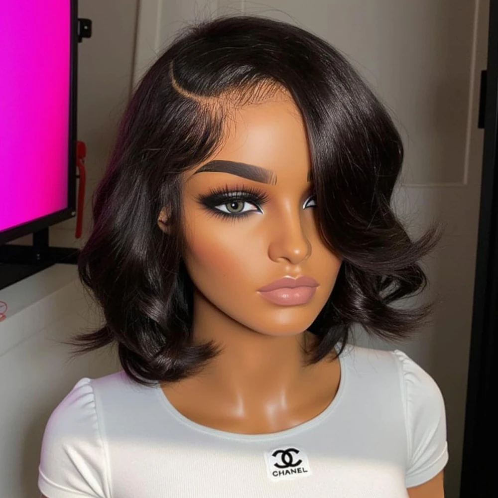 

13x4 Glueless Wear and Go Body Wave Bob Wig Brazilian Human Hair 13x6 HD Lace Front Wig Pre Plucked Short Bob For Black Women