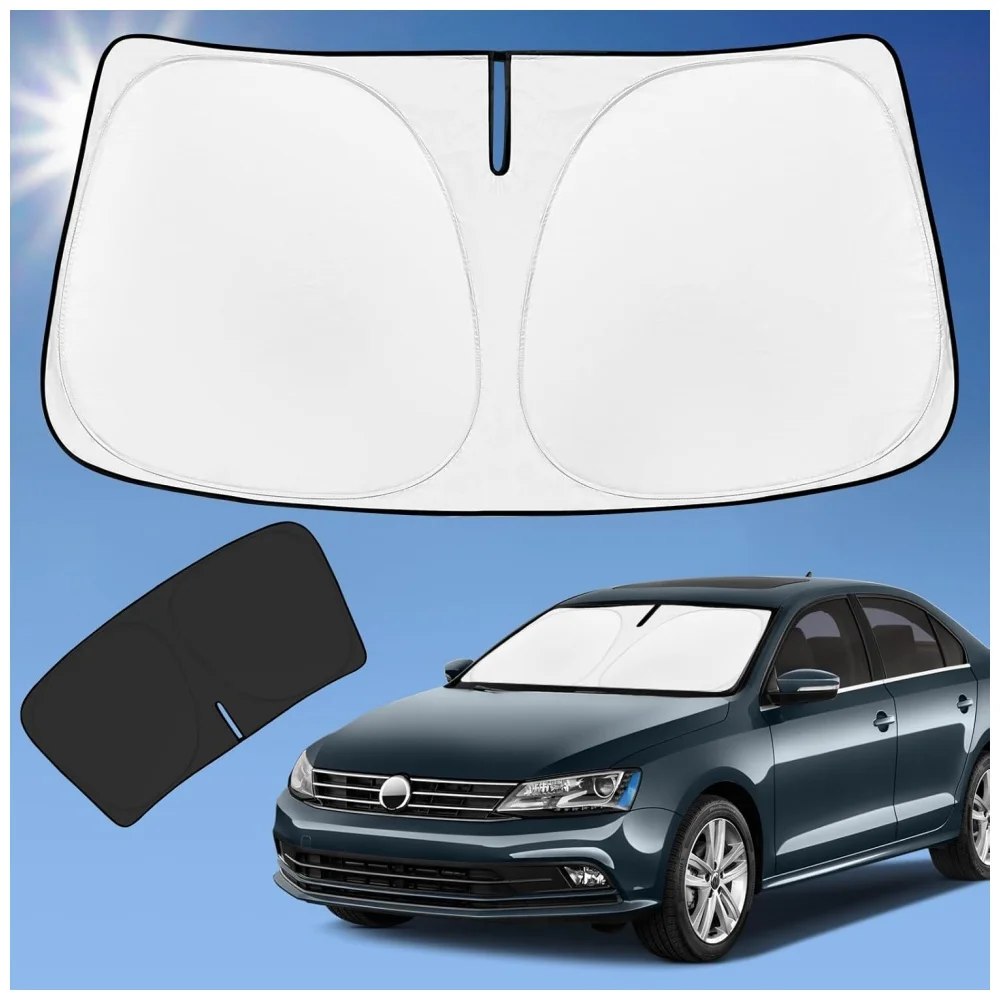 Retractable Windshield Sun Shade Custom For Volkswagen Jetta 2011-2018 UV Block Cooling Front Window Visor