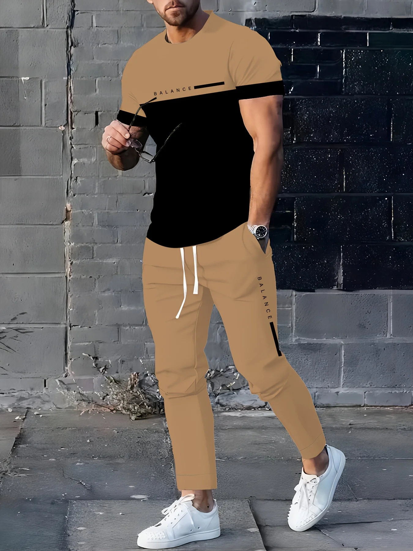 

The new men's set for the summer of 2025 is 3D printed lightweight breathable casual and fashionable outdoor sportswear
