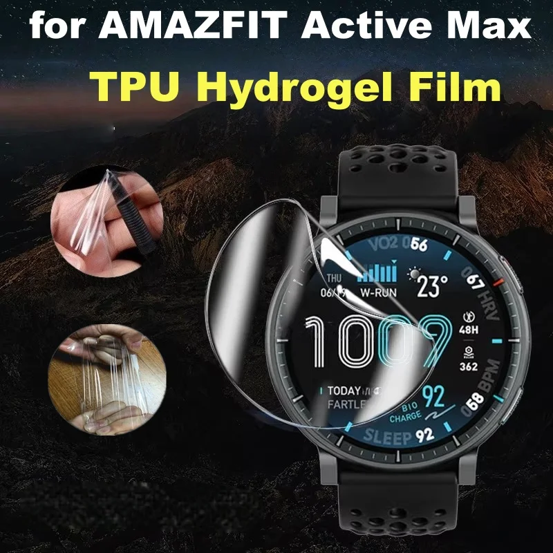 

10 шт. гидрогелевых защитных пленок из ТПУ для умных часов AMAZFIT Active Max, прозрачная мягкая защитная пленка HD