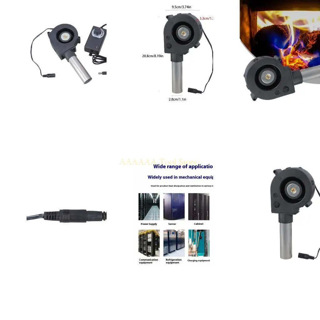 

A2BE 12V 2.85A Centrifugal Turbos Blower With Adjustable Speed Control Steel Duct