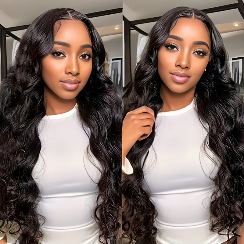 Body Wave Lace Front Human Hair Wigs 200 Density 13x4 Glueless Body Wave Human Hair Wigs For Woman 13x6 HD Lace Human Hair Wig image 2