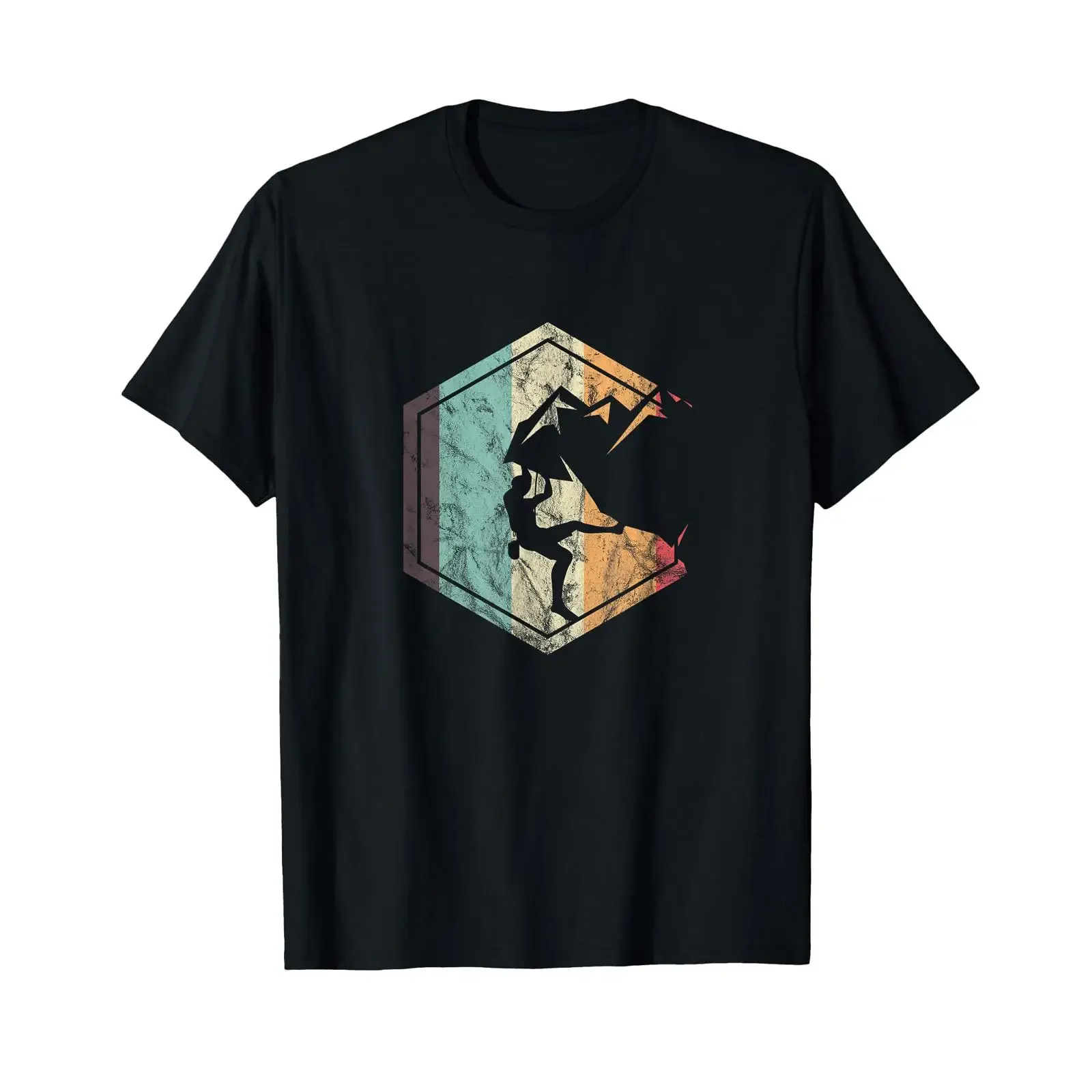 Klettern Bergsteigen Kletterer Sportler Berg Fels T-Shirt Vintage gewaschen Atmungsaktiv Herren Bequem Vielseitig