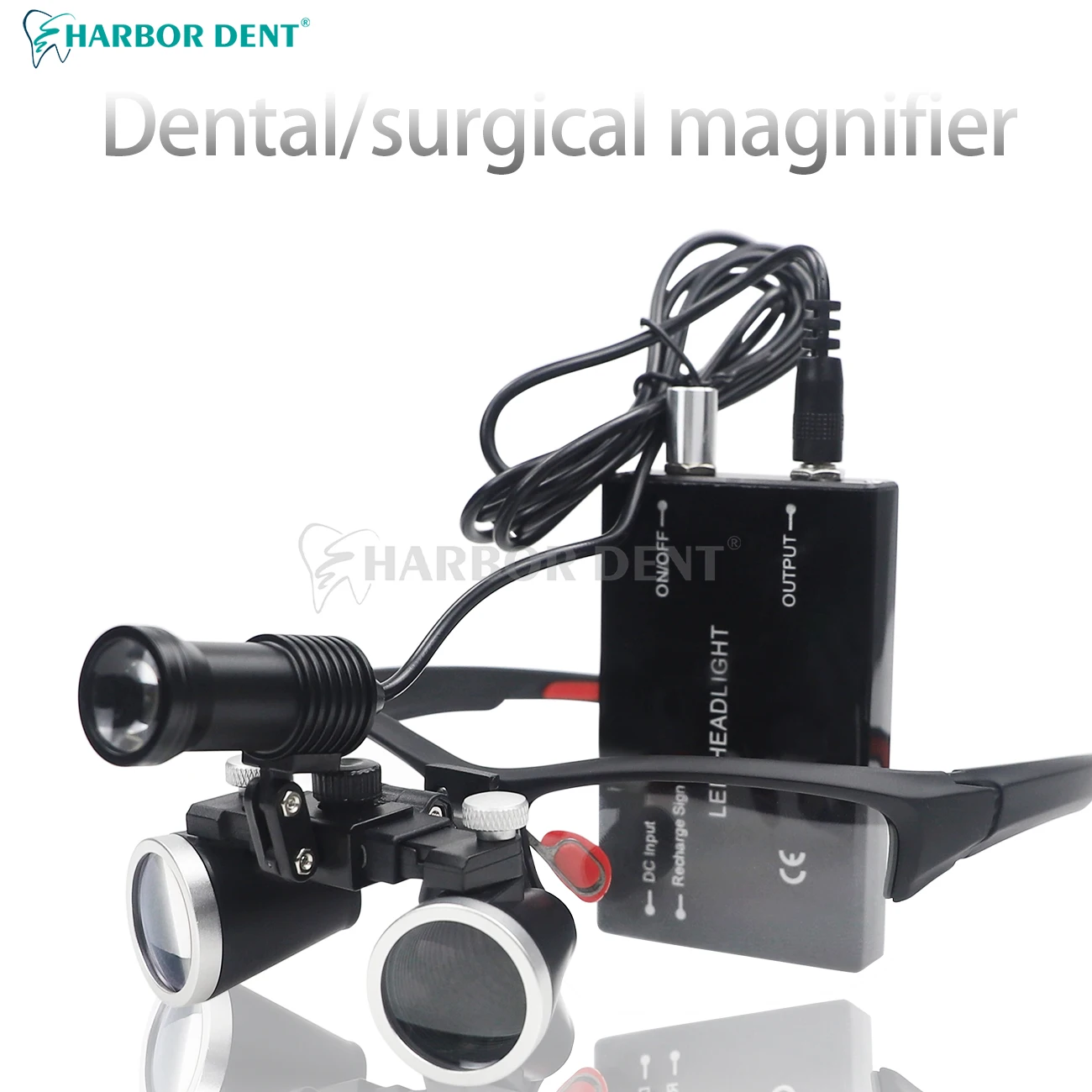 Dental Loupes 2.5/3.5X Magnifier Lab Medical Magnification Binocular Magnifier Headlight Headlamp 5W Seperately carton Packaging