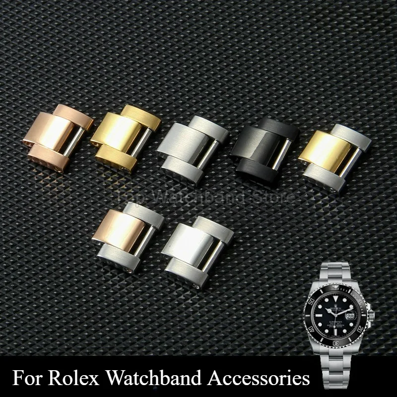 Сменные сегменты браслета Oyster оригинального размера 9 мм для Rolex Submariner GMT‑Master Yacht‑Master с гладкой полированной поверхностью