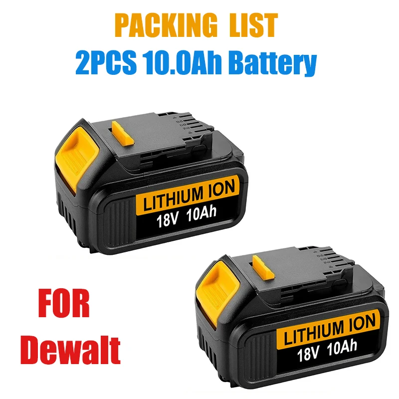 

100% Original for Dewalt DCB206 20V 10.0Ah Battery DCB206 20v Lithium Batteries 10000mAh Replacement Power Tool Drill Battery