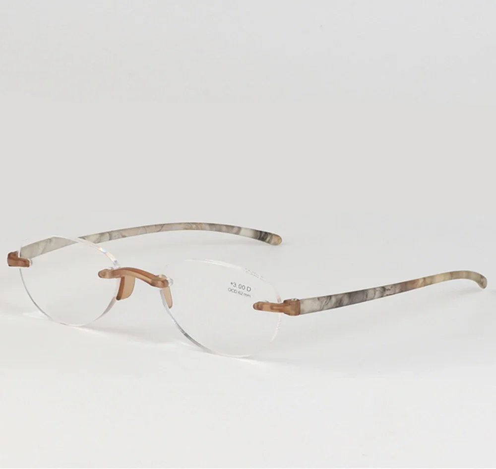 

Rimless TR90 Reading Glasses: Featherlight Bendable Frame, Anti-Blue Light Lenses, Comfort Nose Bridge (Half-Steps +1.0 to +3.5)