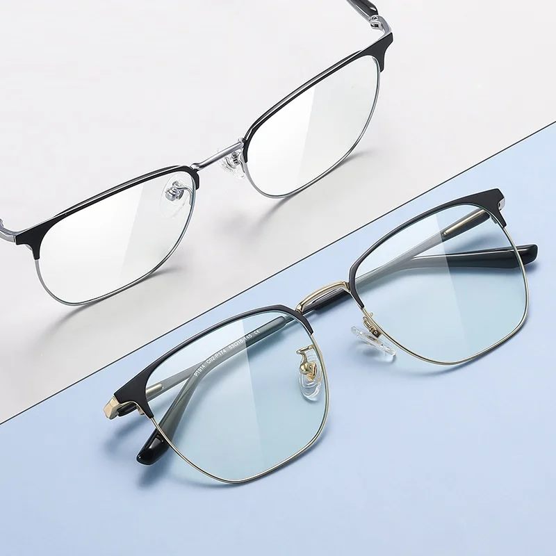 

New Arrival Fashion Business Men Women with Pure Titanium Spectacle Eyeglass Frame Hot Sale and Light Weight for Unisex