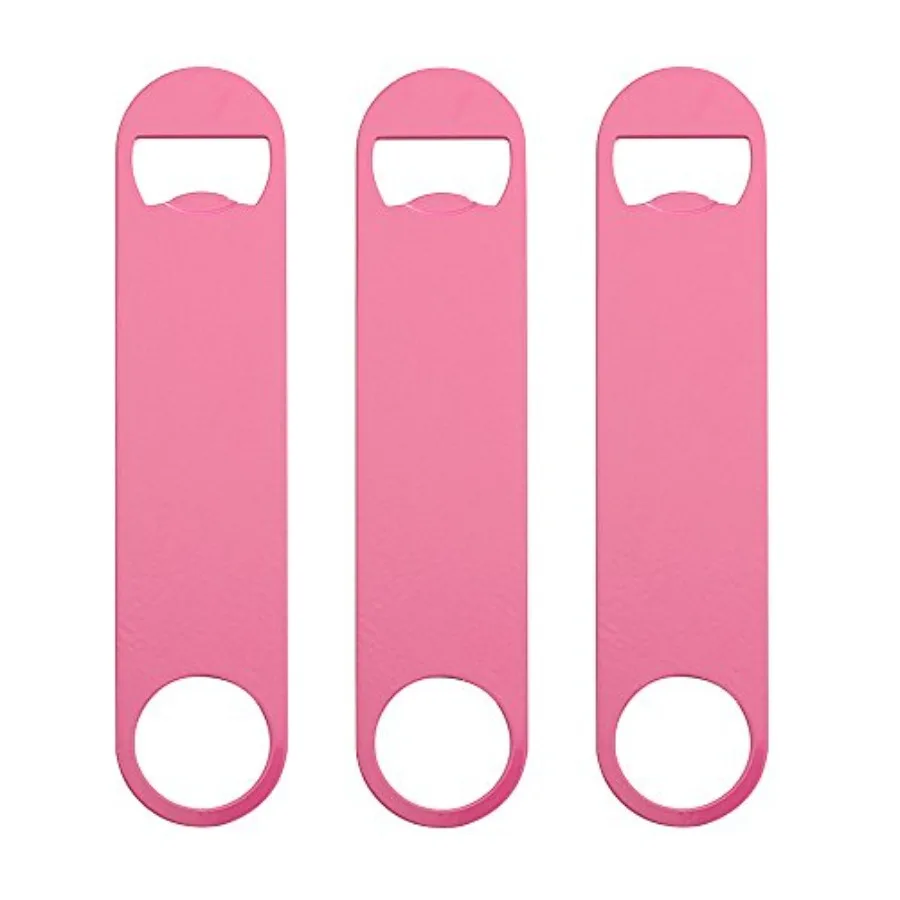 

3 Pack 7" Heavy Duty Flat Bottle Opener Pink