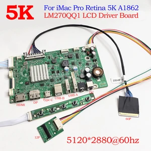 27 " iMac 5120x2880@60Hz A1862 A2115 Pengontrol LCD 5K dengan Papan Driver DP Tipe-c Kit Monitor DIY untuk Layar LM270QQ1 LM270QQ2 10 panel 27 inci penjualan terbaik - №