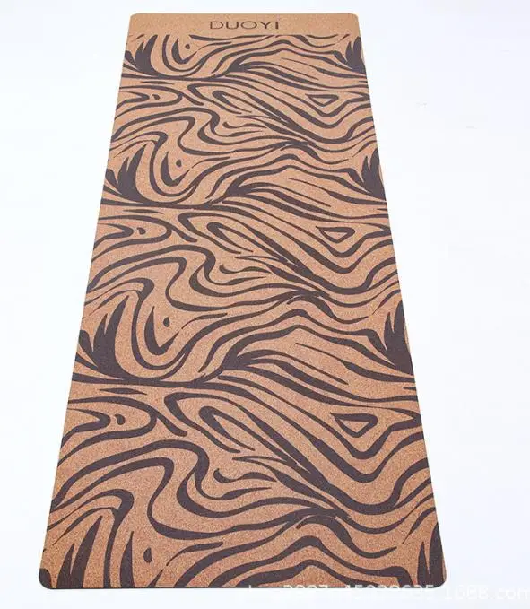 Natural Rubber Yoga Mat Cork Wholesale Custom Organic Cork Rubber Thick Yoga Mat Eco Friendly Yoga Matte