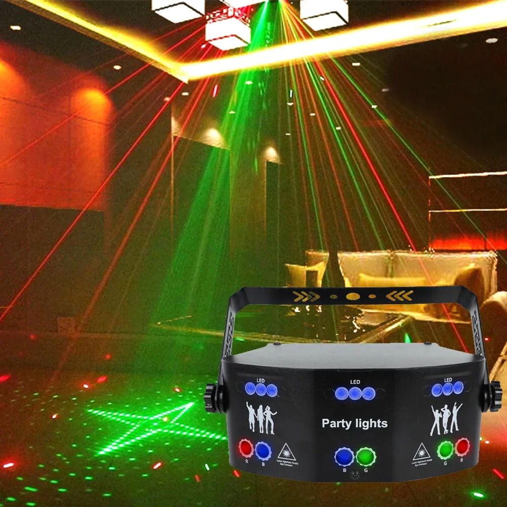RGB Stage Light with DMX512 Voice Control Adjustable Speed 12W LED 10m Irradiation Ideal for Party Atmosphere&Romantic Lighting