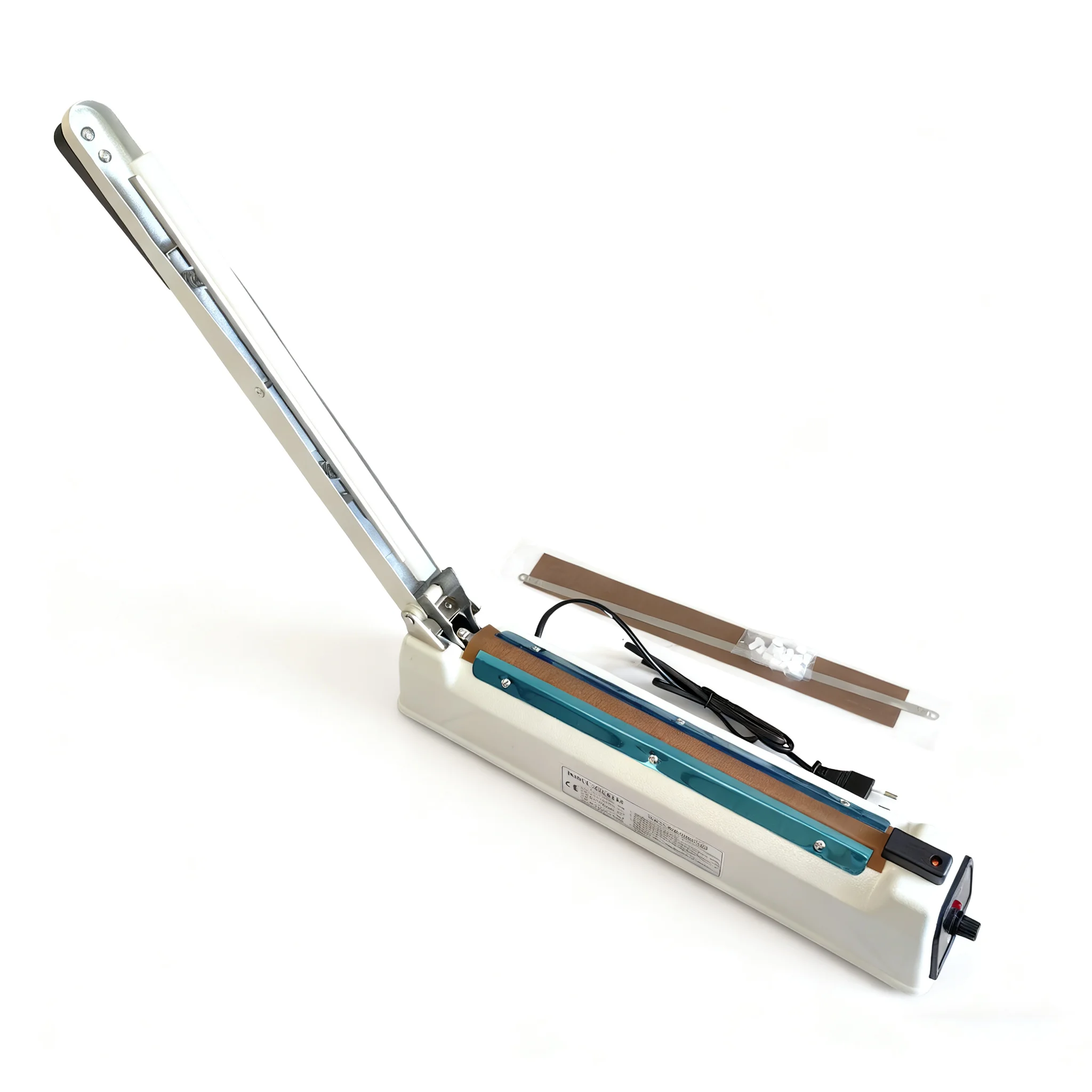 علبة معدنية دفعة آلة الختم 30 مللي متر 8 مللي متر عرض الحرارة الكهربائية اليد الصحافة السدادة مع رمز الغذاء حقيبة بلاستيكية السدادة علبة معدنية