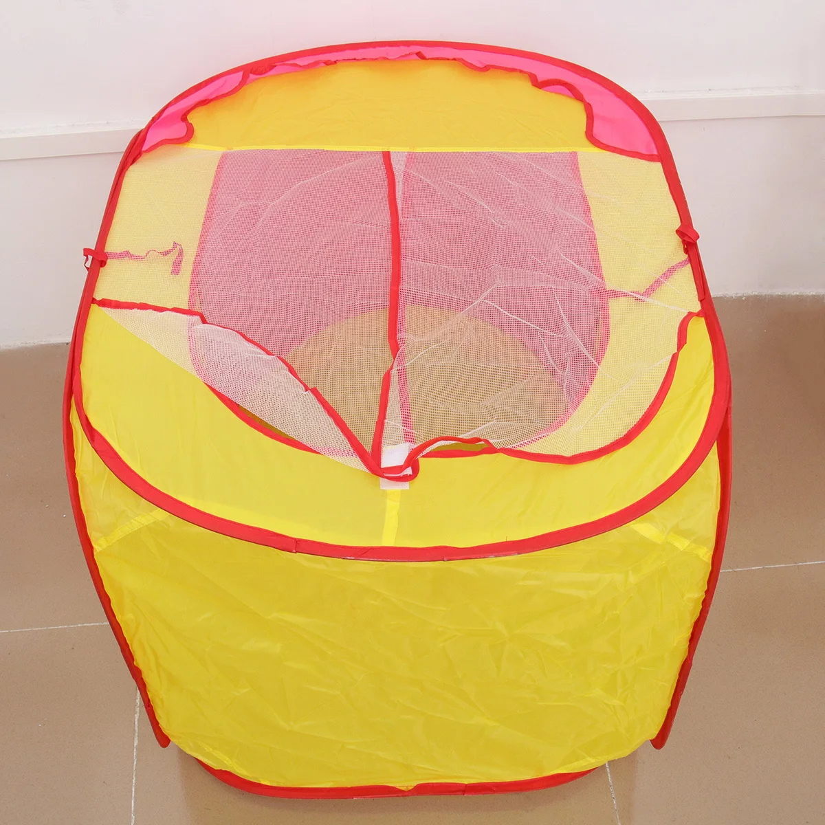 Tente de jeu pliable rose pour enfants, maison intérieure et extérieure, château, piscine à balles océan, adaptée aux âges de 4 à 6 ans, facile à nettoyer