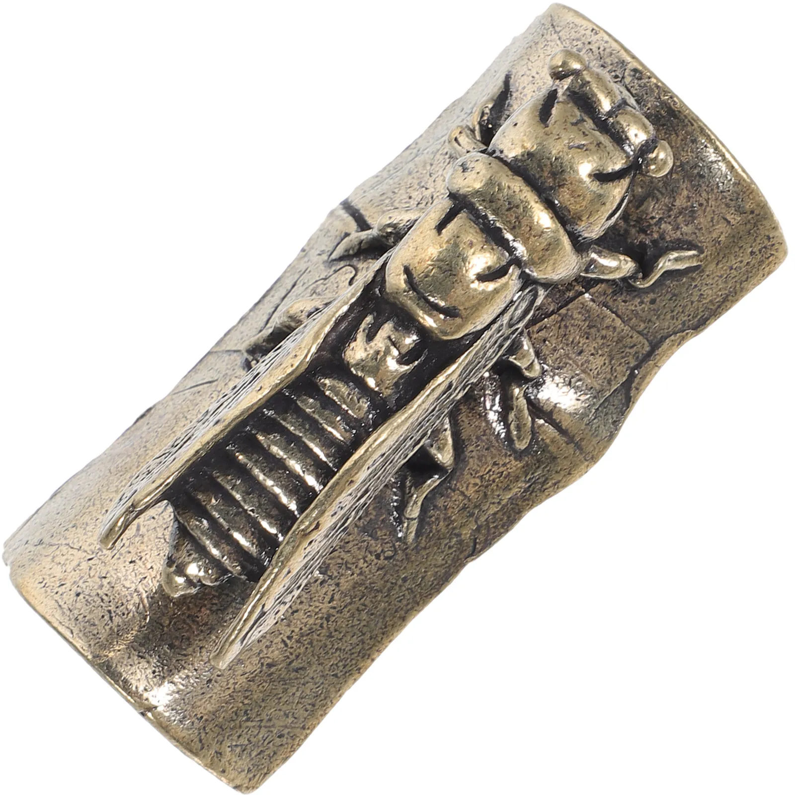 Solid Brass Cicadas Shaped Paperweight Unique Desktop Decor for Office Home Study Tabletop Brass Craft Statue Calligraphy Supply