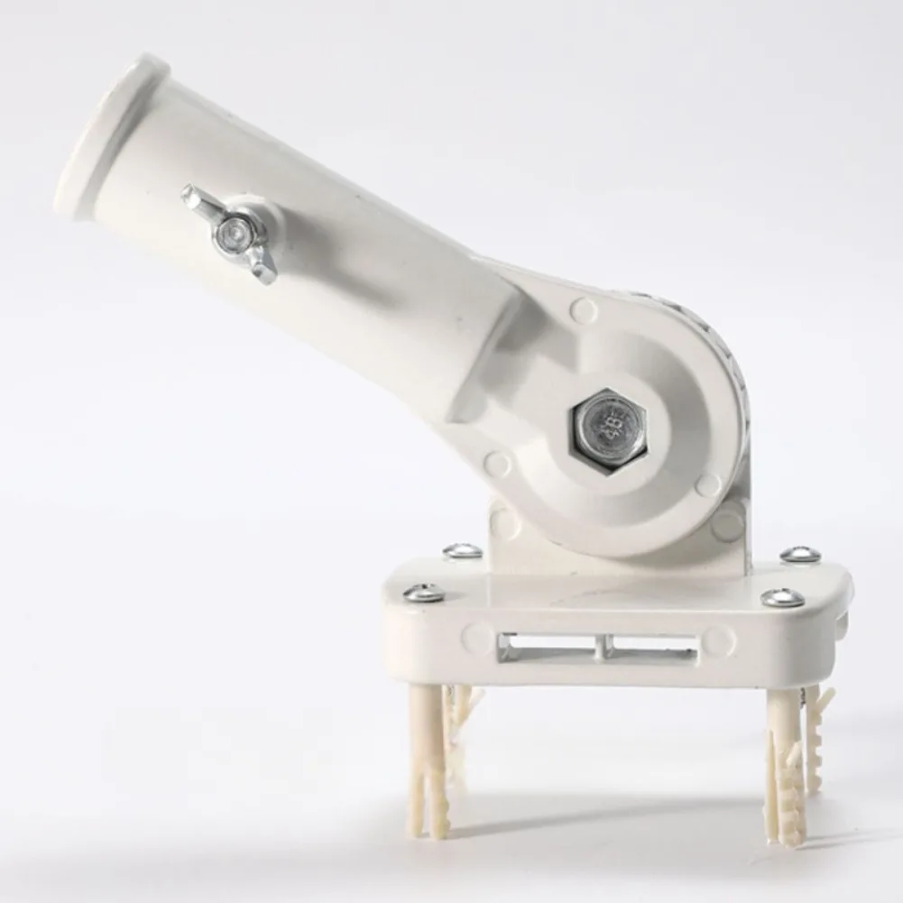Aluminum Alloy Outdoor Flag Pole Bracket Adjustable Holder For House Flags With Drainage Hole And Rust Resistant Feature