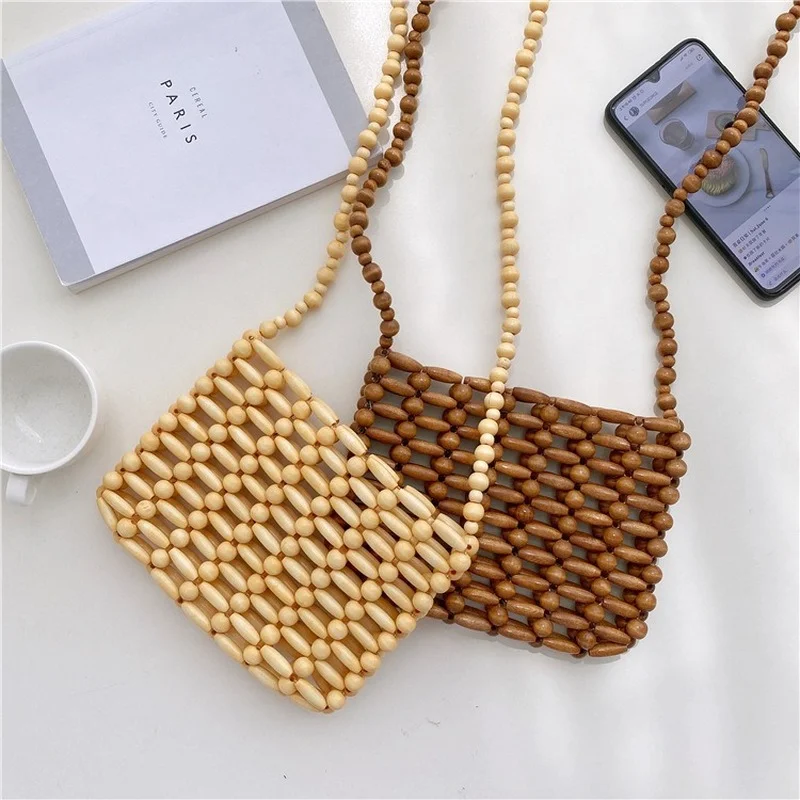 

Summer Shoulder 2022 New All-match Jelly Purse Niche Messenger Bag Hand-woven Fashion Hollow Bead Women Bag Crossbody Designer