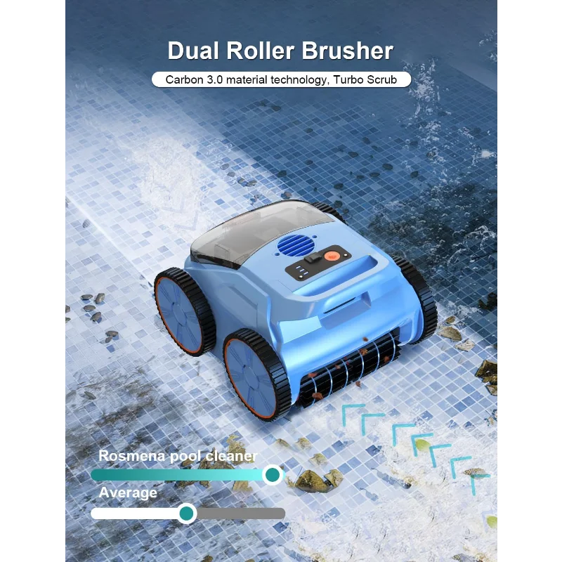 무선 로봇 청소기, 최대 2100평방피트까지 사용 가능한 수영장 진공 청소기, 최대 180분 사용 가능한 수영장 로봇 청소기