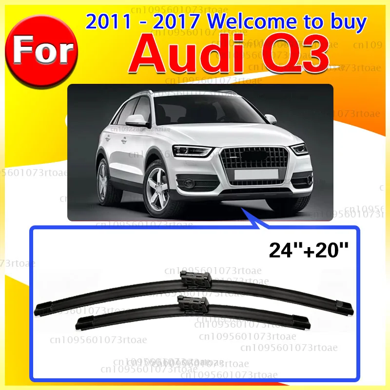 For Audi Q3 2011-2017 High-performance wiper‌ Wiper Front Wiper Blades Windshield Windscreen Window Brushes 24