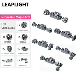 LEAPLIGHT Removable Magic Arm Expansion Accessories with Ballhead Mount for Phone Camera Tripod Stabilizer Mic Free Combination