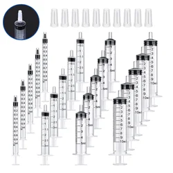 1/5/10/20pcs Plastic Syringes Hydroponic Measure Perfume Rinse Disposable Sampler Injector Measuring Injection Syringe