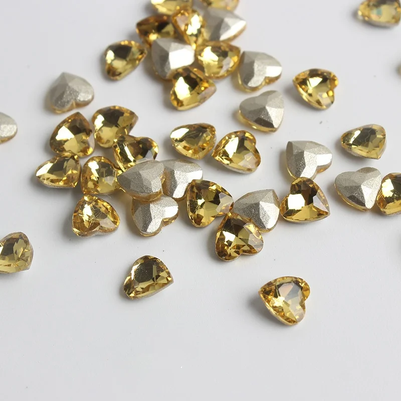 100pcs 6mm Small Heart DIY for phone shell,Nail,Bag,Clothes 3D Diamond Stone Decoration Glitter Manicure Jewelry Accessories
